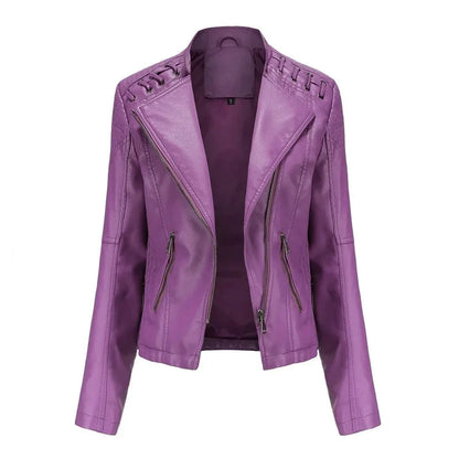 Frauen Lederjacke Frühling Modern Style