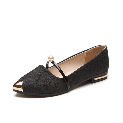 Damen Luxus Slipper Glitzer Obermaterial Perlenschmuck