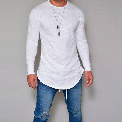 Langarm T-Shirt SlimFit Rundhals Weich Atmungsaktiv