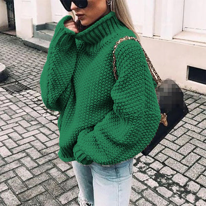 Dickes Winterkleid | Rollkragen Pullover Wärmer Damen