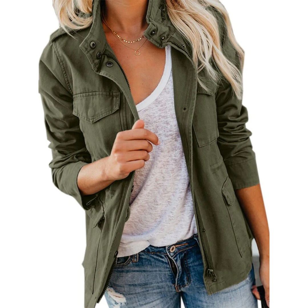 Stylische Damenjacke Mittellänge - IdealeKleiden