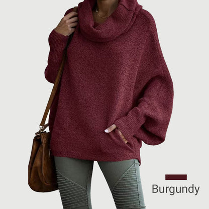 Gemütlicher Pullover Batwing Schnitt mit Taschen