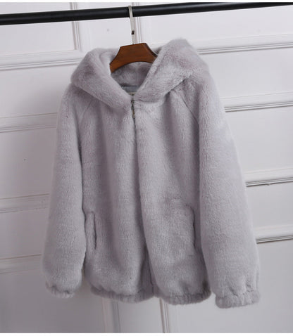 Damen Weiche Kapuzenjacke Winter Modell