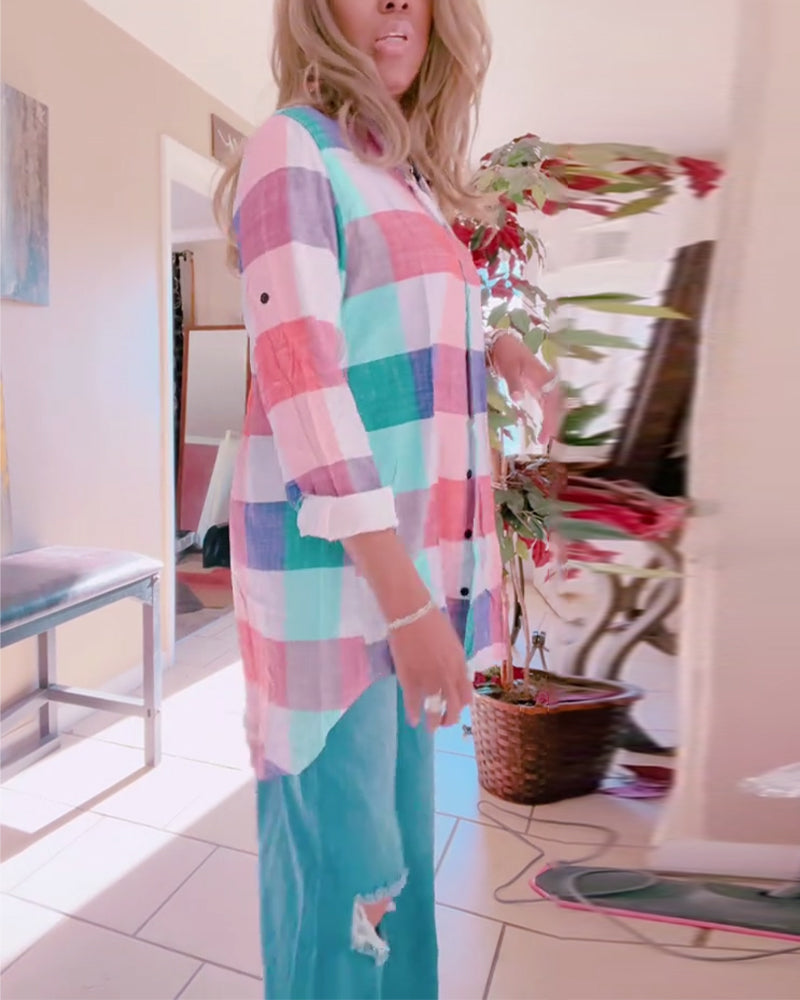 Stilvolle Karo Kleid Damen - IdealeKleiden