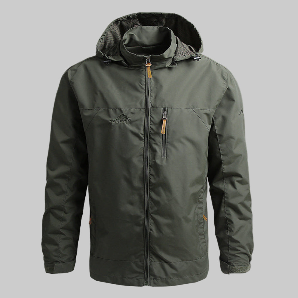 Wasser- und Winddichte Herren Outdoorjacke Regenjacke - IdealeKleiden