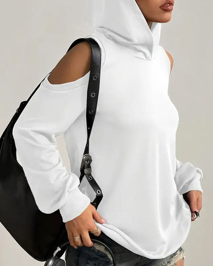 Kapuzenpullover Damen Überdie Schulter Stil