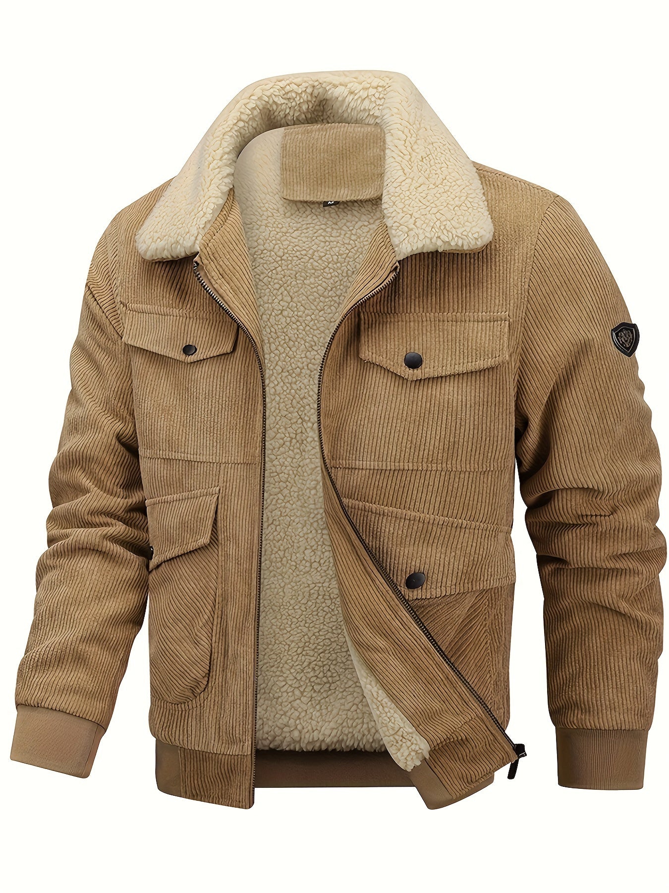 Robuste Winterjacke Cord Fleece Isolierung