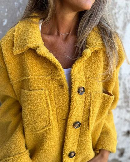 Eleganter Wollmantel Damen Revers Modell