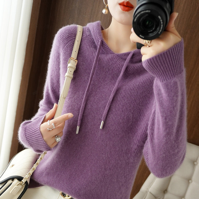 Kapuzenpullover Damen Weich Bequem
