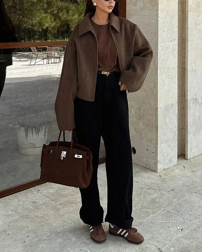 Eleganter Damen Wintermantel Zeitlos Georga Stil