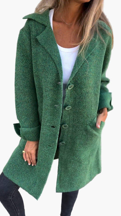 Lange Damenjacke Elegant Schwarz Büro
