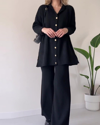 Lässige Strick-Kleidung 2-Teiliges Outfit