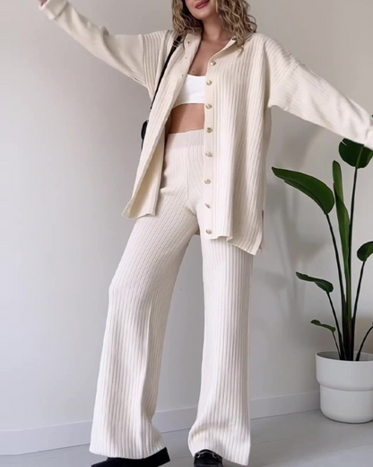 Lässige Strick-Kleidung 2-Teiliges Outfit