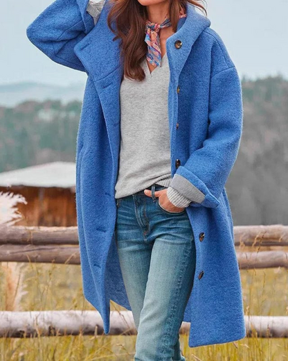 Stylisher Wintermantel Elegant Damenschwarz