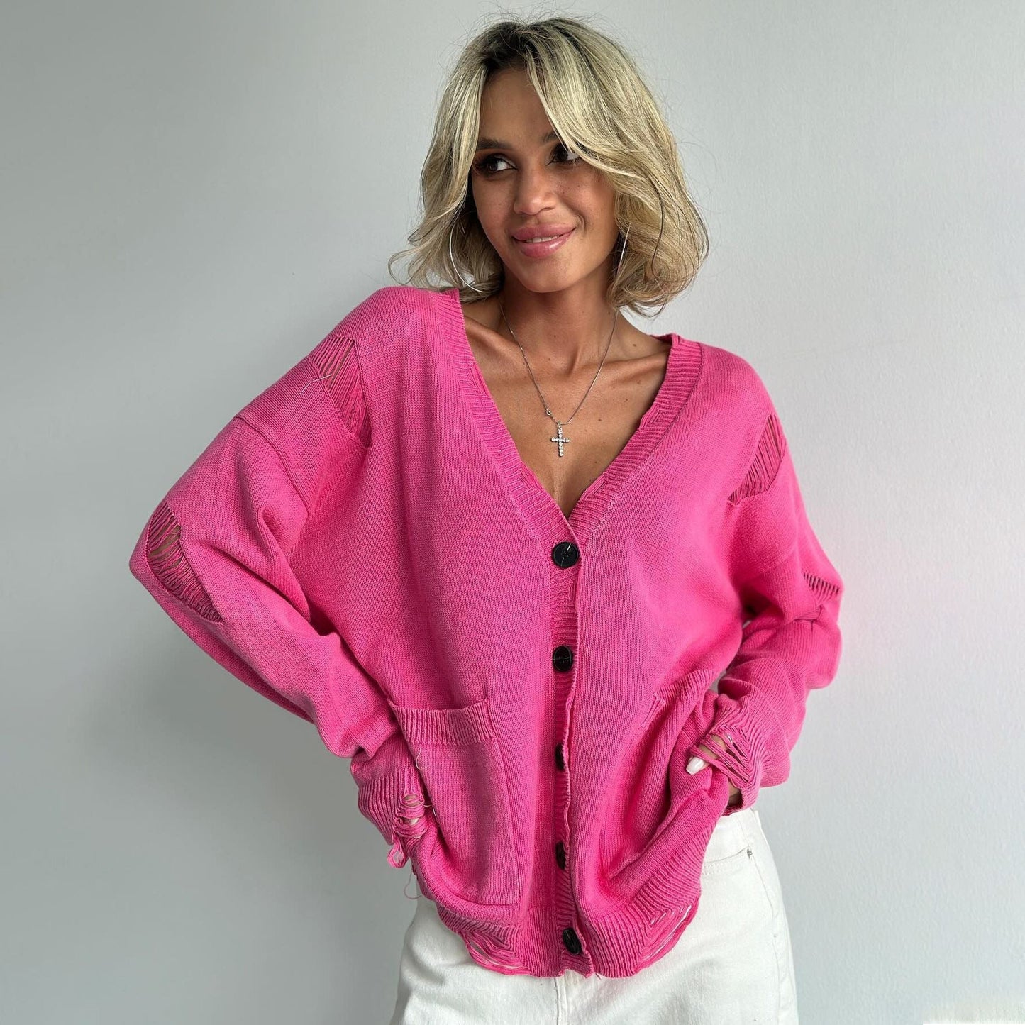 Stilvolle Damenstrickjacke Outdoor