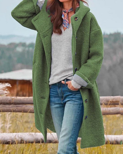 Stylisher Wintermantel Elegant Damenschwarz - IdealeKleiden