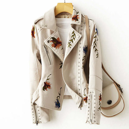 Damen Retro Blumen Jacke Chic Stil