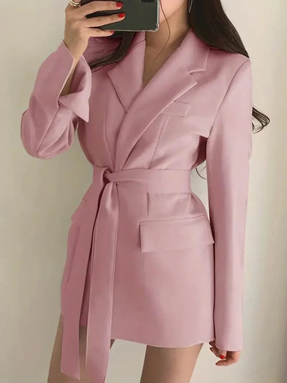 Elegantes Blazer-Kleid Damen Mini