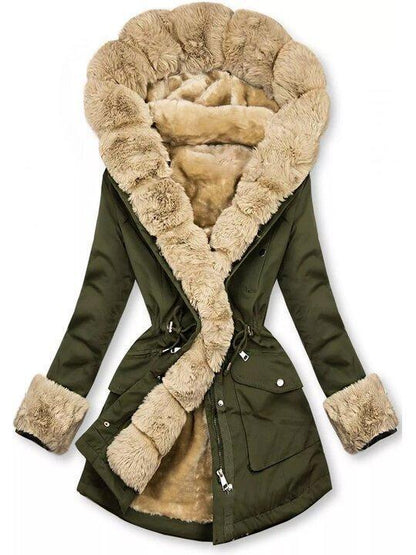 Gepolsterte Winterjacke Warm Plüsch Innenfutter