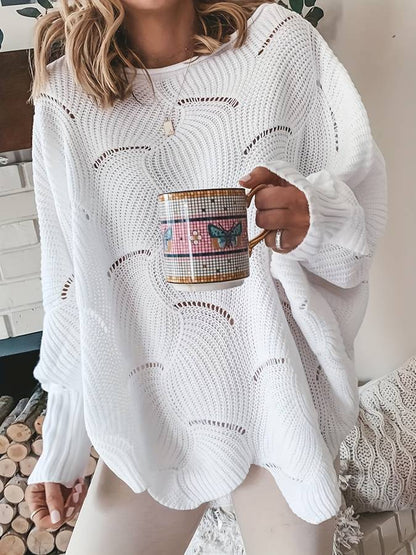 Einfacher Strickpullover Casual Style