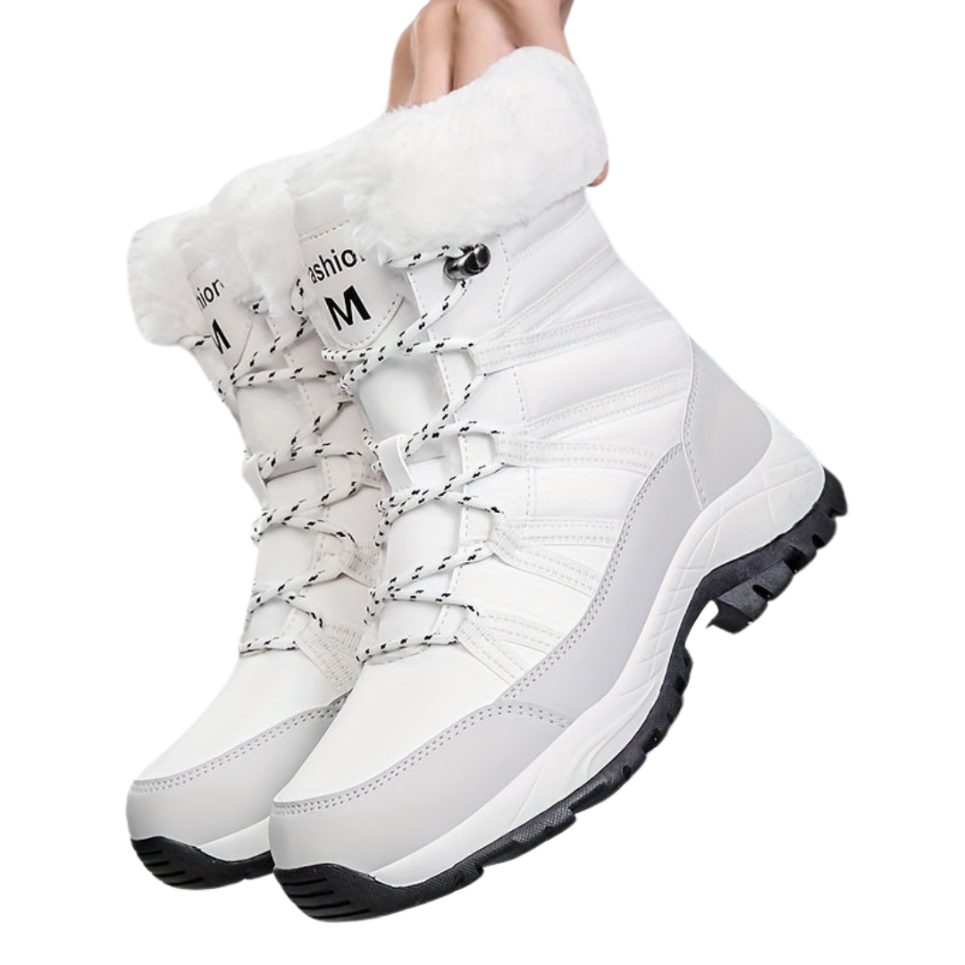 Damen Winterstiefel Hoch Schaft Warm Profilsohle