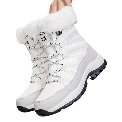 Damen Winterstiefel Hoch Schaft Warm Profilsohle