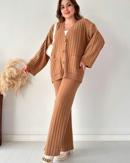 Modisches 2-Teiliges Strickoutfit