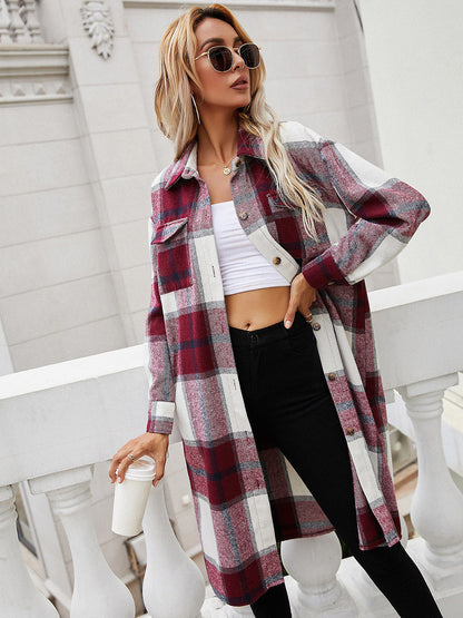 Kariertes Hemdjacke Oversized Flanell