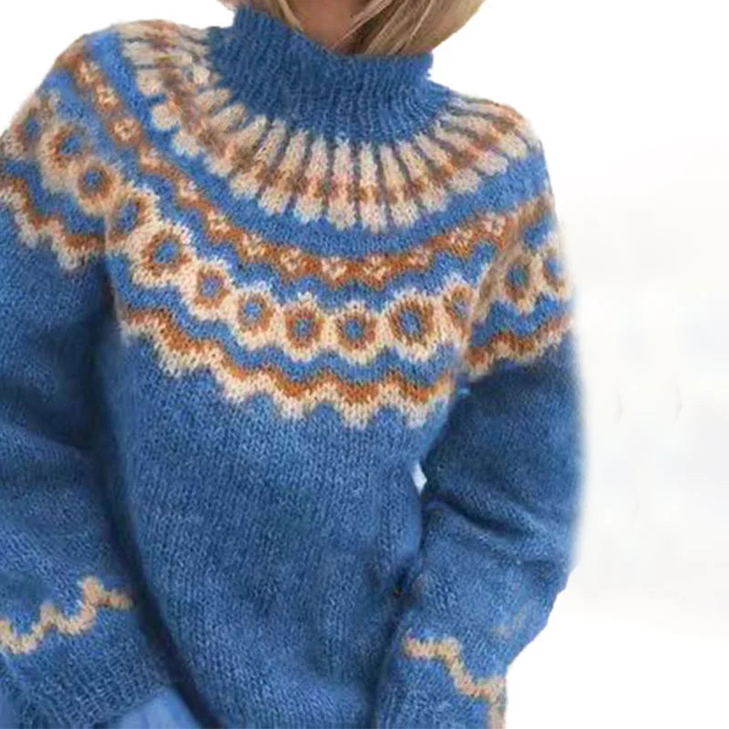 Isabella Damen Pullover Retro Style