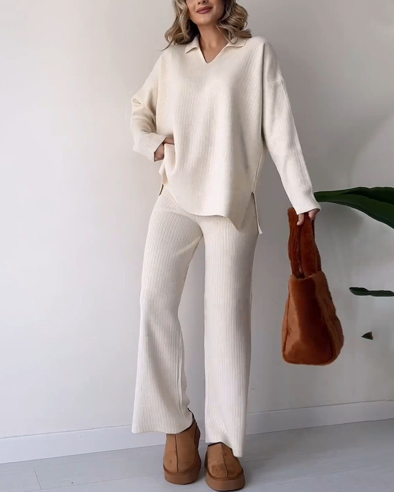 Lässige Zwillings-Stricksets für Frauen