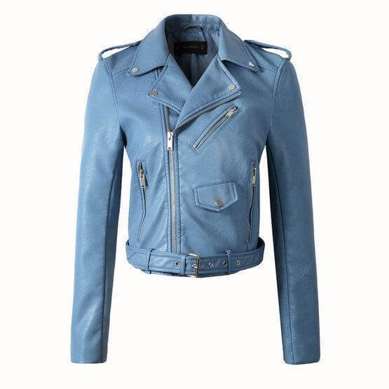 Damen Lederjacke Soft Bikerstyle