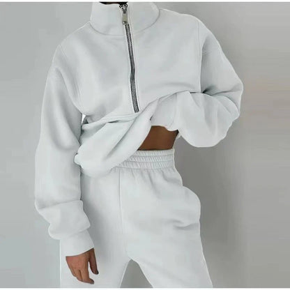 Damen Sportanzug mit Reißverschluss, Sweatshirt und Hose
