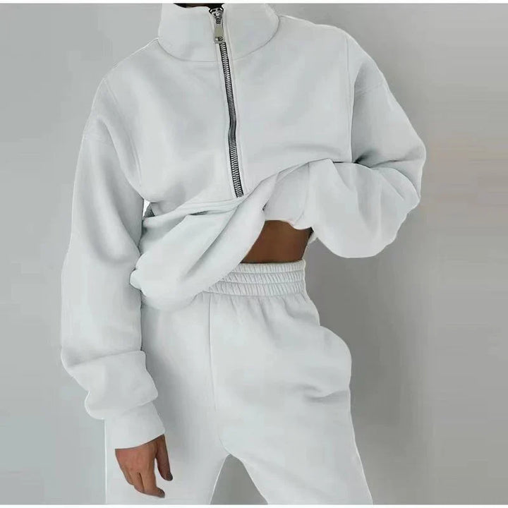 Damen Sportanzug mit Reißverschluss, Sweatshirt und Hose