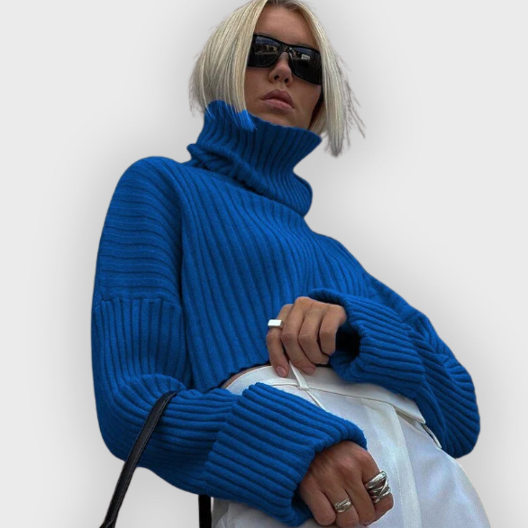 Eleganter Damen Pullover Winter Langarm - IdealeKleiden