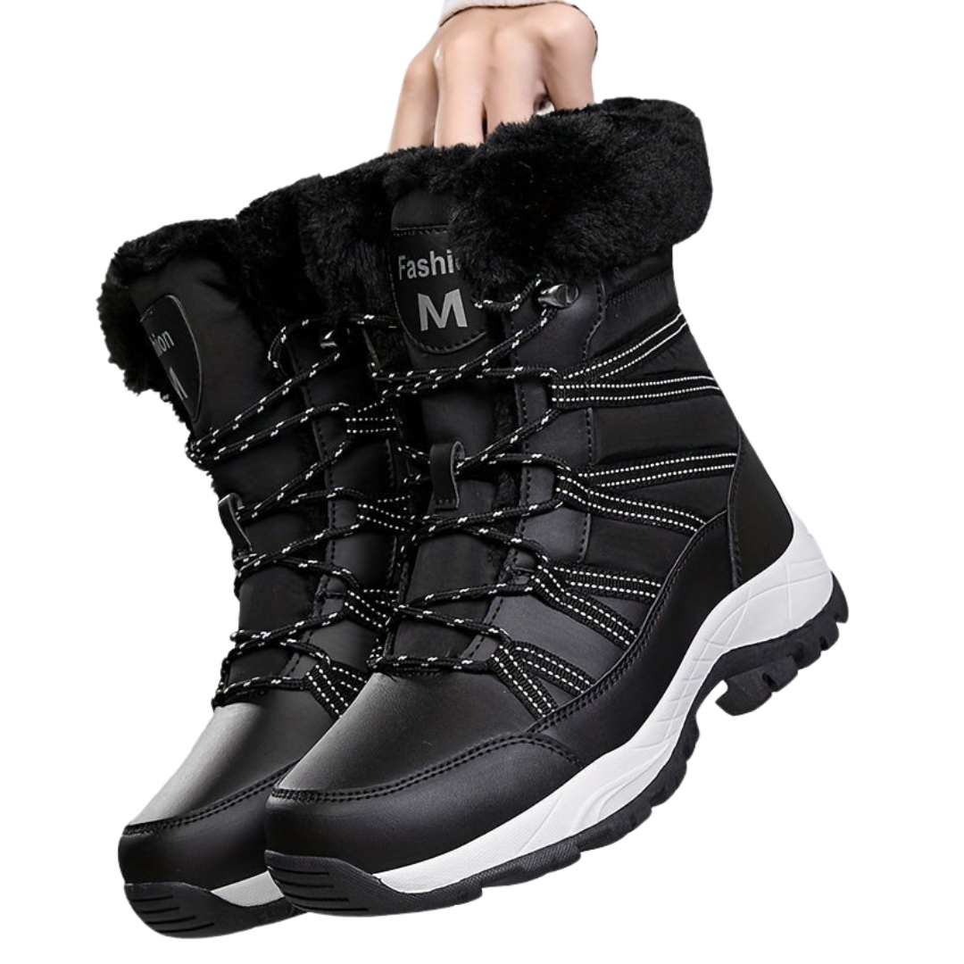 Damen Winterstiefel Hoch Schaft Warm Profilsohle