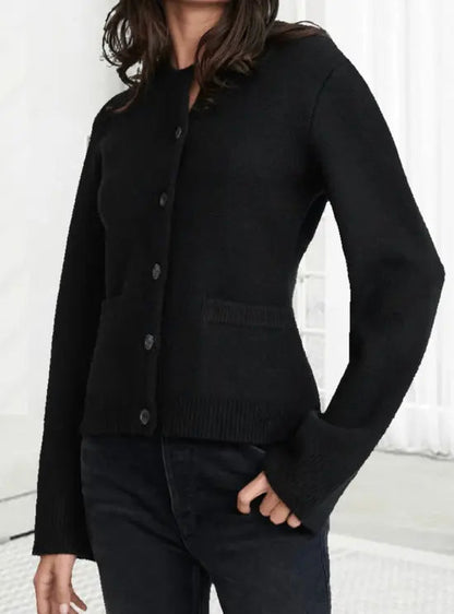 Elegante Damen Strickjacke mit Knöpfen
