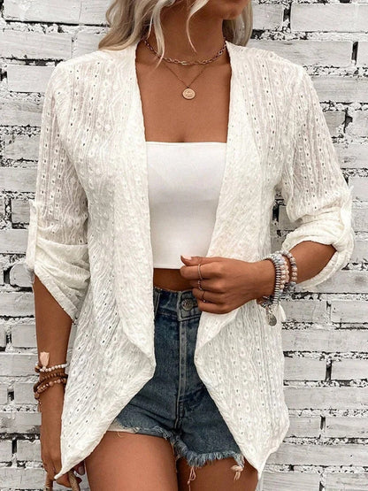 Frauen Cardigan Herbst Häkeln Entspannter Style