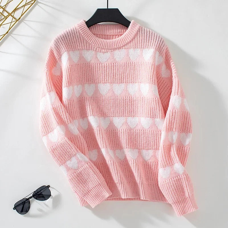 Stylischer Frauenpullover mit Trend-Print