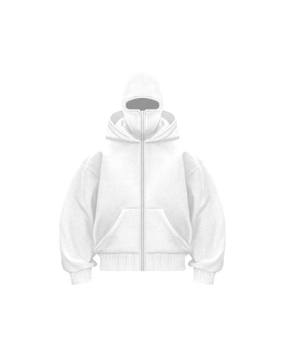 Kapuzenjacke Warm Doppelkapuze Reißverschluss