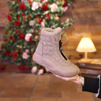Retro Schneestiefel Wasserdicht mit Reißverschluss