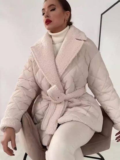 Winterdaunenjacke Elegant Reverskragen - IdealeKleiden