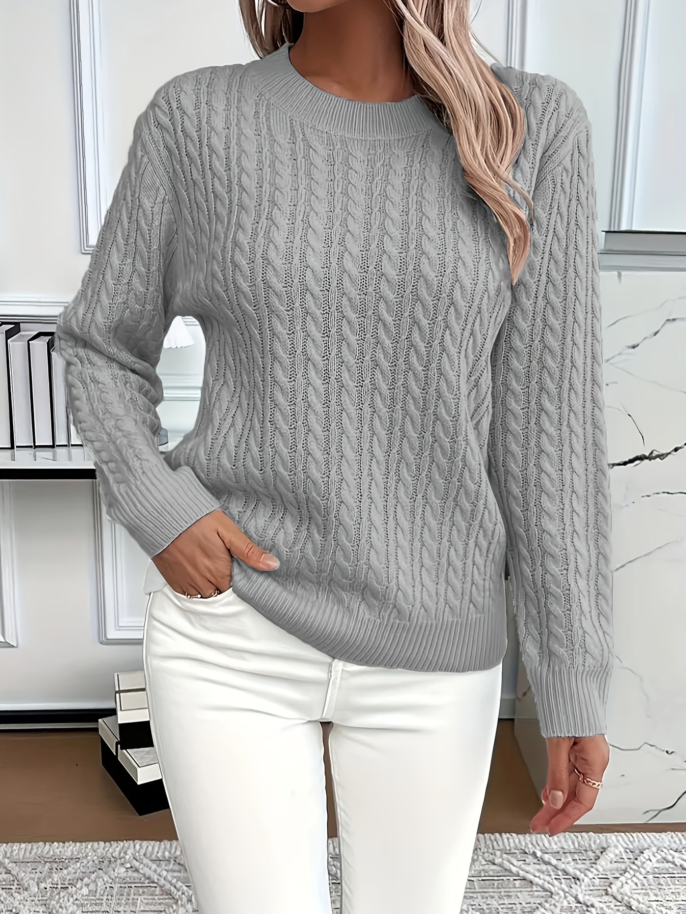 Weiche Kabelpullover Damen