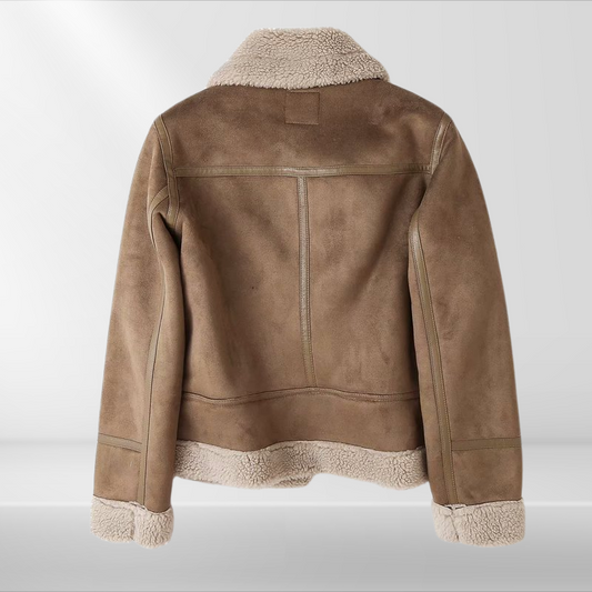 Damen Fleece Jacke Warm Sherpa Bomber - IdealeKleiden