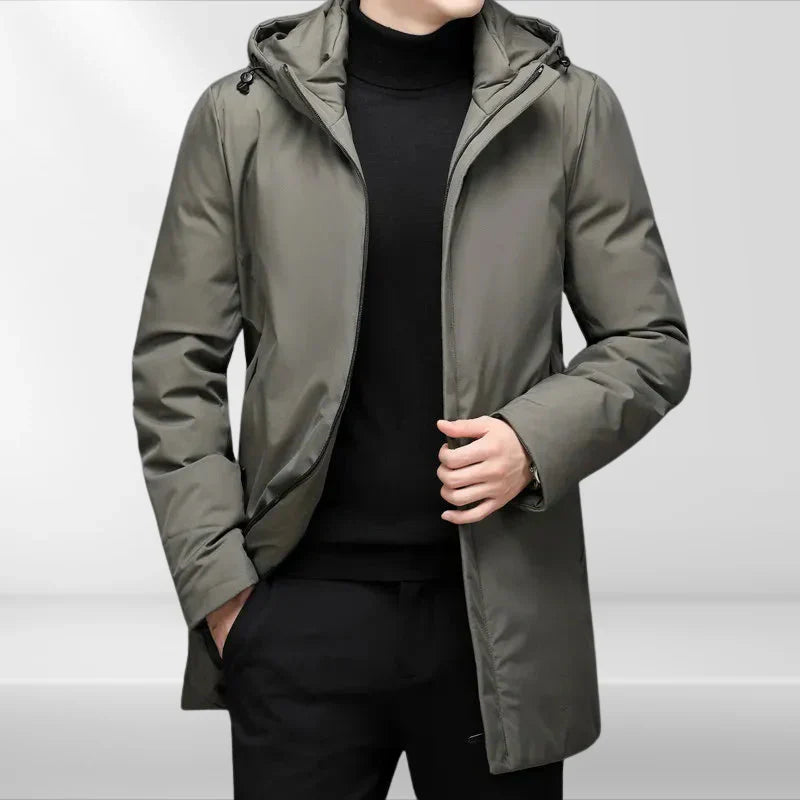 Elegante Herren Kapuzenjacke Schwarz Phillippe Style
