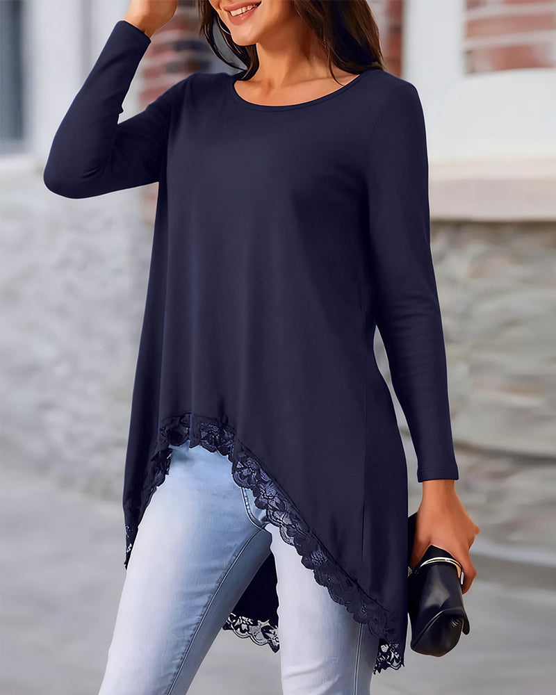 Stylisches Oberteil Langarm Mesh Trend