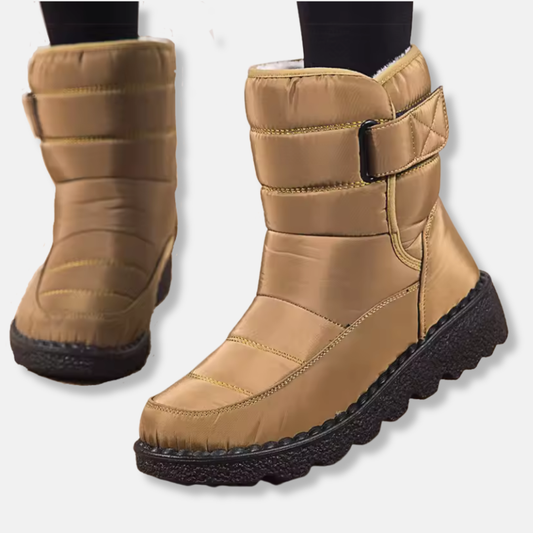 Winterstiefel Damen Knöchellang Gepolstert Rutschfest - IdealeKleiden