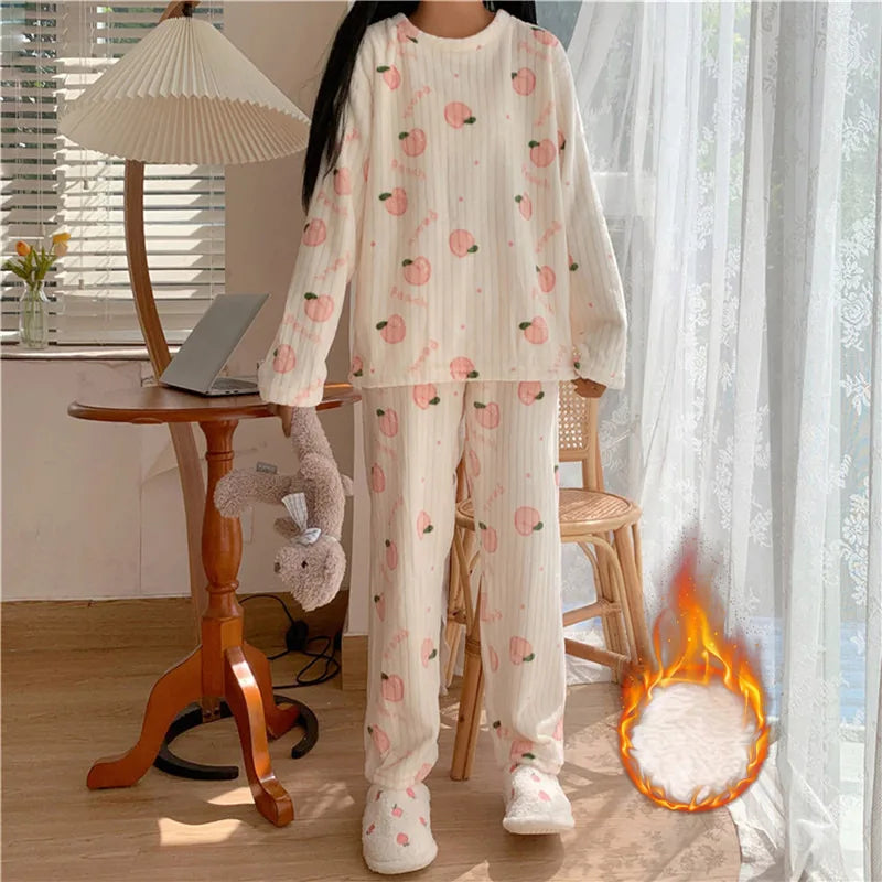 Weiche Fleece Schlafanzüge Damen - Warm &amp; Bequem