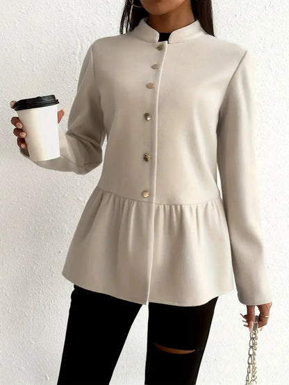 Herbst Langarmhemd Elegant Modern Damen