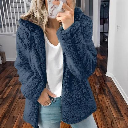 Dicke Wolljacke Damen Kapuze Warm