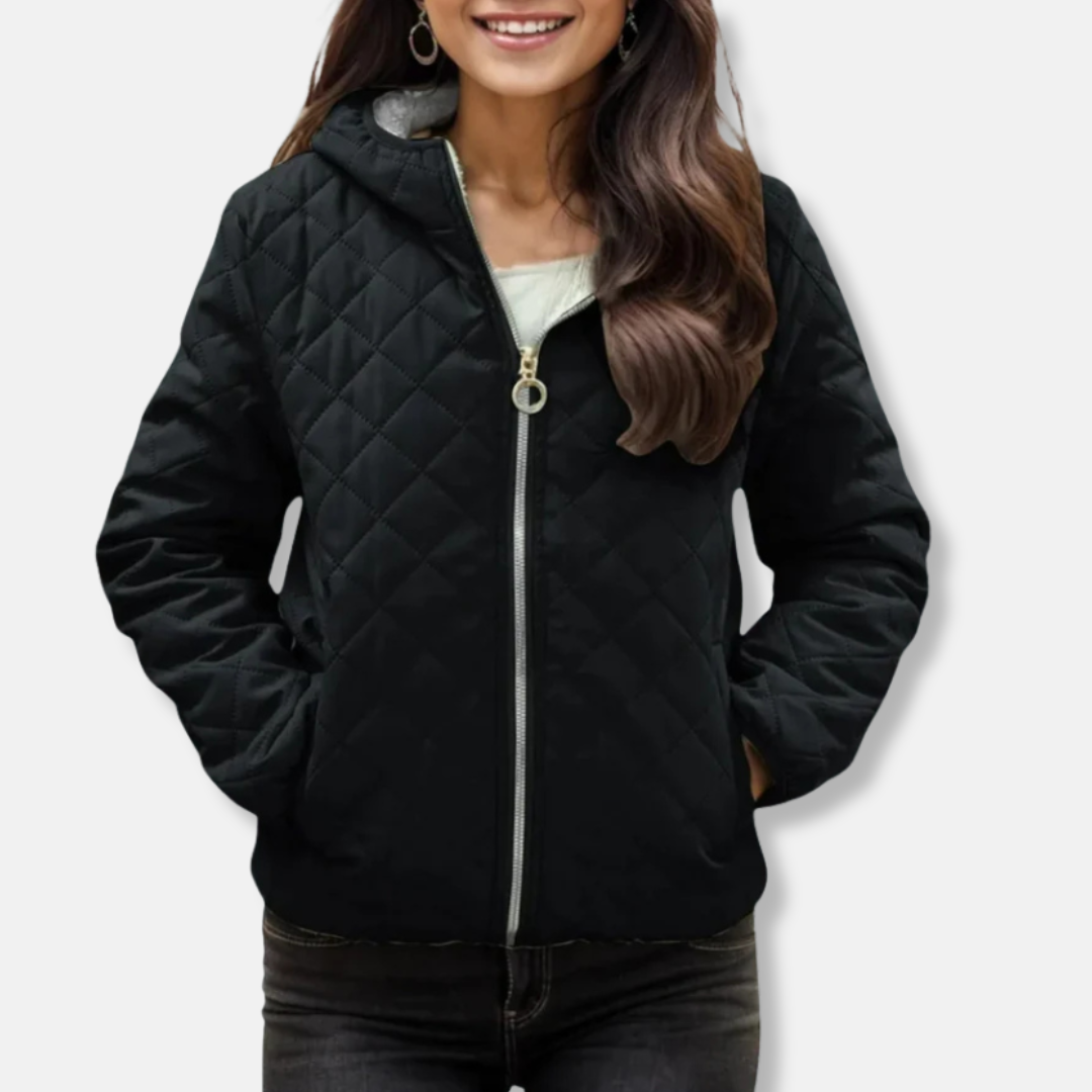 Gepolsterte Winterjacke Damen Lockere Passform Kapuze